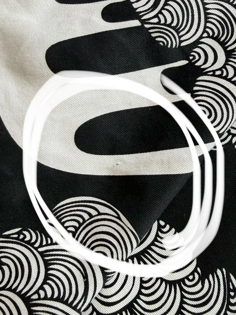 IKEA Kajsamia CURTAINS SET / 2 Drapes BLACK /WHITE Tribal TREE GROMMETS 98x57in